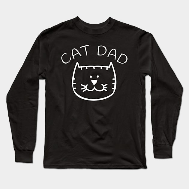 Cat Dad T-Shirt for Men & Boys Long Sleeve T-Shirt by amitsurti